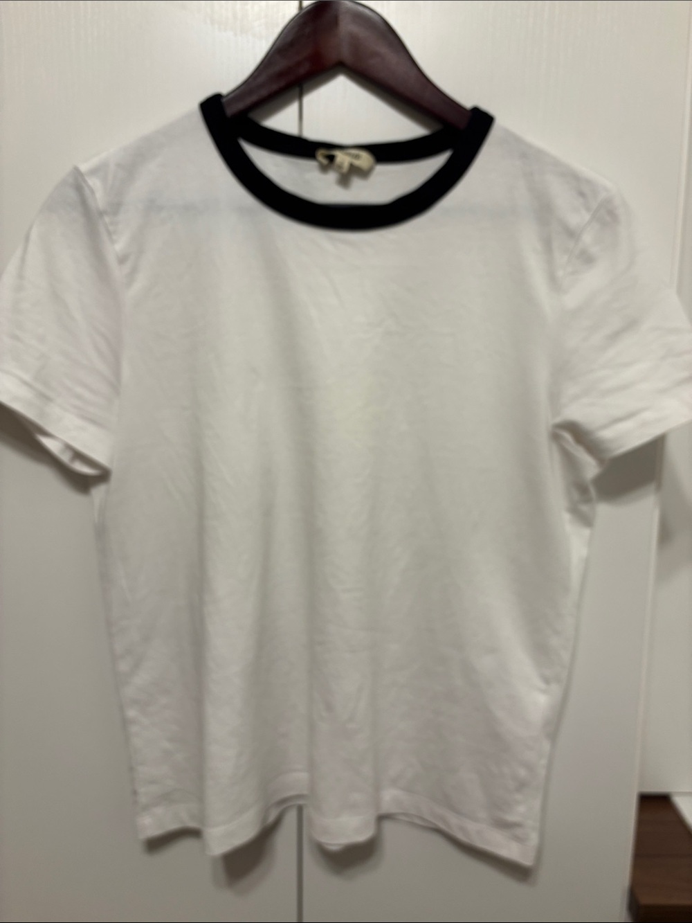 Madewell Short-Sleeve Ringer T-Shirt with Black Collar - M